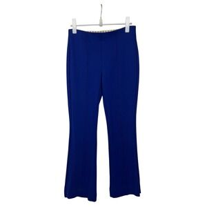 Anthropologie The Essential Crop Flare Pants Cobalt Blue Pintuck XS Career